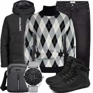 Winter Outfits Männer Komplettoutfit