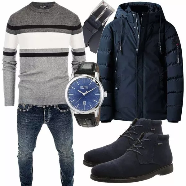 Winter Outfits Männer Komplettoutfit