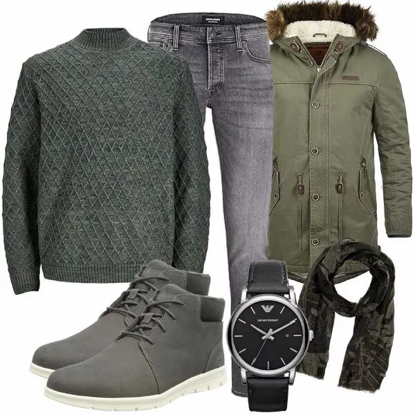 Winter Outfits Männer Komplettoutfit