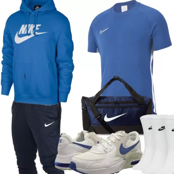 Sport Outfits Sportlinches Blau Outfit