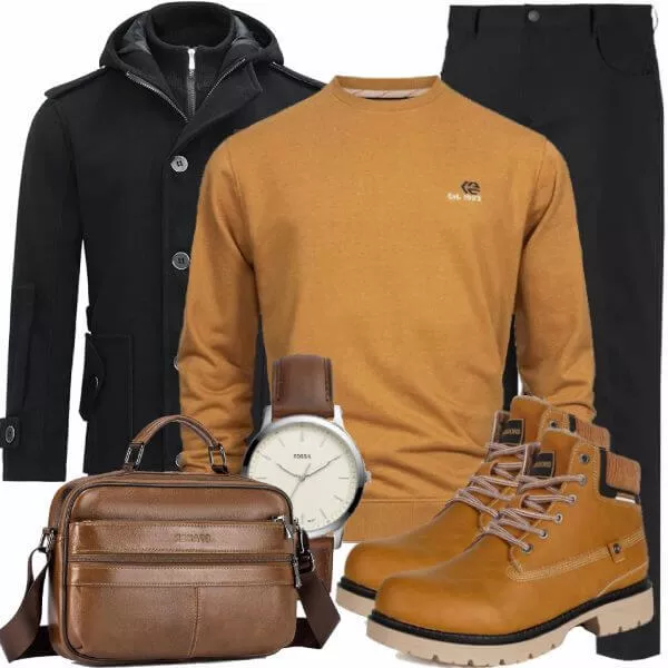 Winter Outfits Männer Komplettoutfit