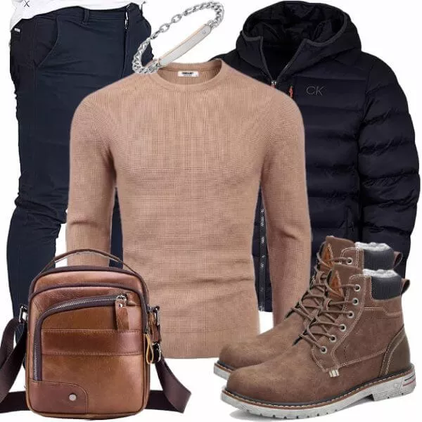 Winter Outfits Männer Komplettoutfit