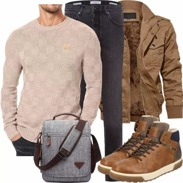 Winter Outfits Männer Komplettoutfit