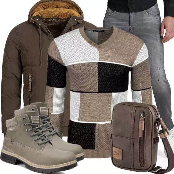 Casual Outfits Moderner Winter-Look Outfit