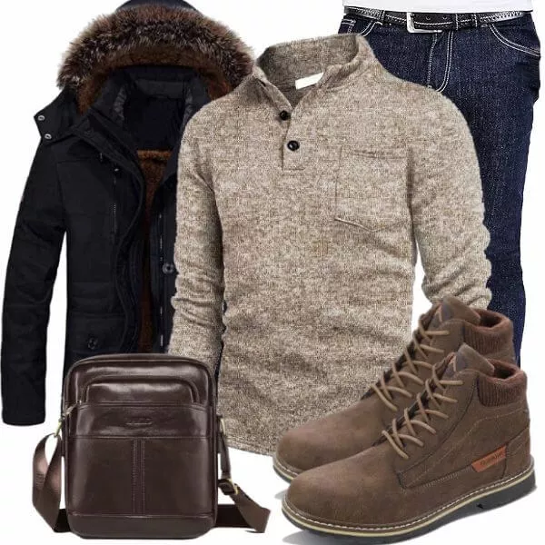 Winter Outfits Komplette Outfit für Herren