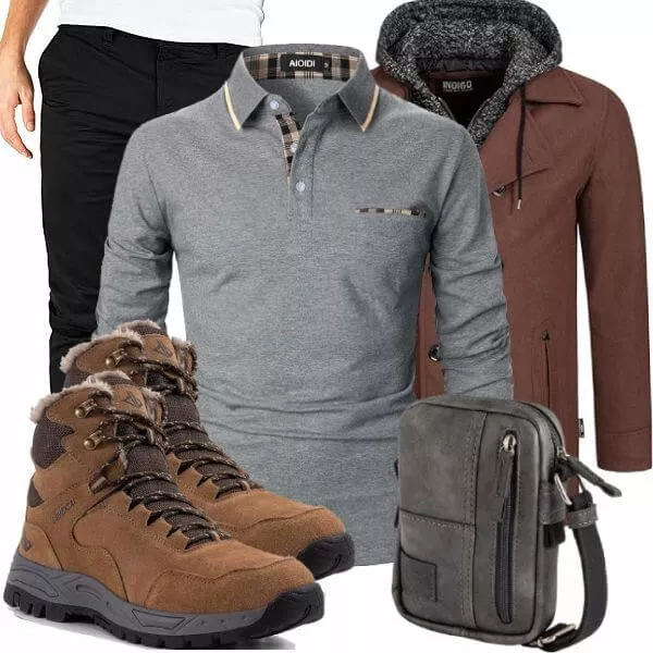 Casual Outfits Moderner Winter-Look Outfit