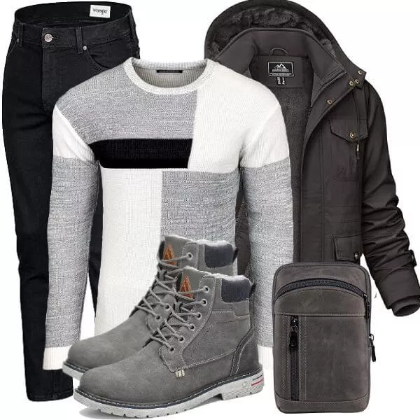 Winter Outfits Herren Komplette Outfit