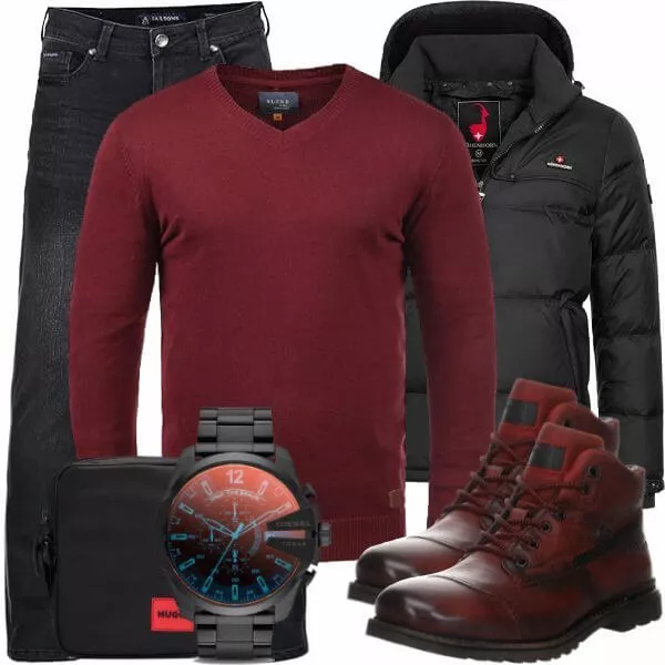 Winter Outfits Elegantes Outfit für Herren