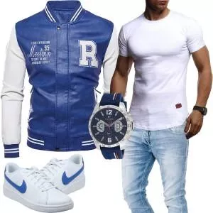 Frühlings Outfits Blau Casual Outfit