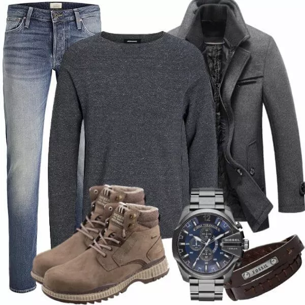 Winter Outfits Männer Komplettoutfit