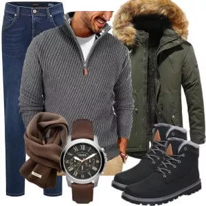 Winter Outfits Männer Komplettoutfit