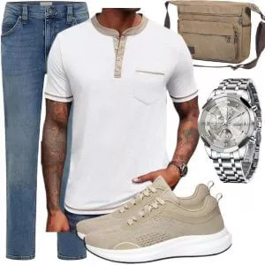 Sommer Outfits Männer Sommerlook mit klarer Silhouette