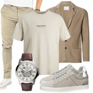Business Outfits Männer Outfit Sommer elegante Basics kombinieren