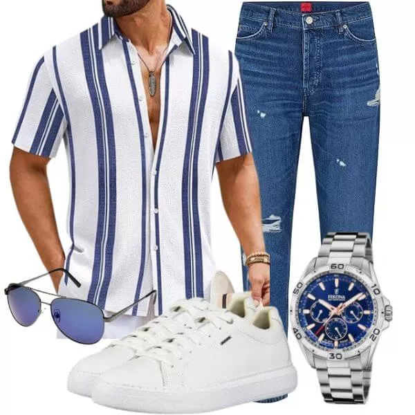 Casual Outfits Herrenmode Sommer stilvoll und modern kombiniert