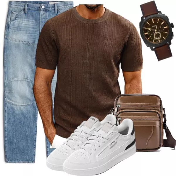Casual Outfits Herren Outfit Sommer mit eleganter Struktur