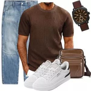 Casual Outfits Herren Outfit Sommer mit eleganter Struktur
