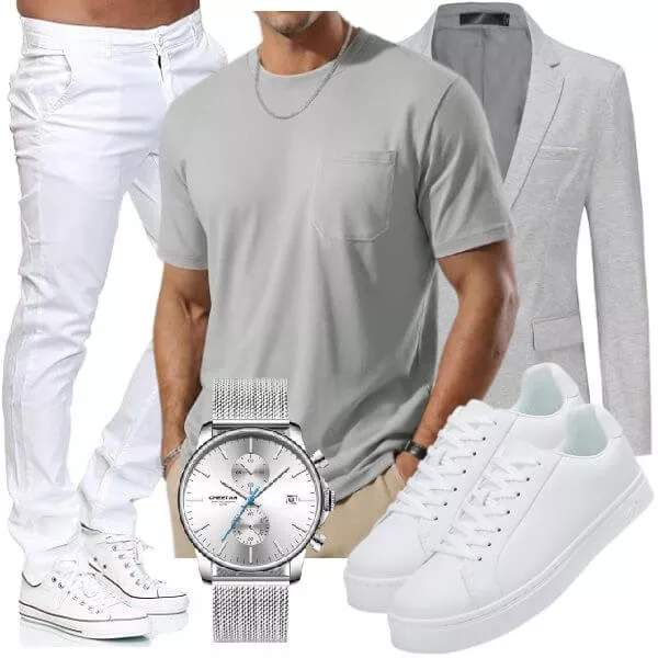 Business Outfits Sommer Outfits Herren elegant kombiniert