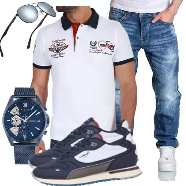 Casual Outfits Herrenmode Sommer Riviera Style