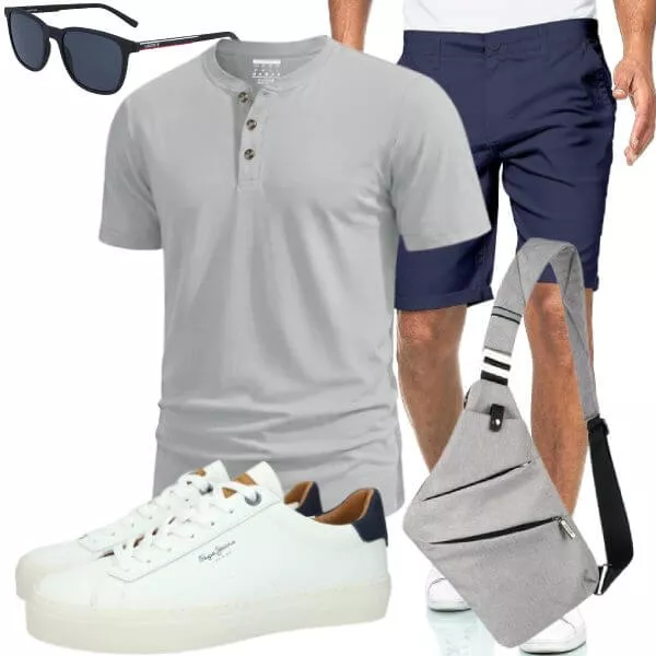 Sommer Outfits Herren Sommerlook mit natürlichem Luxus