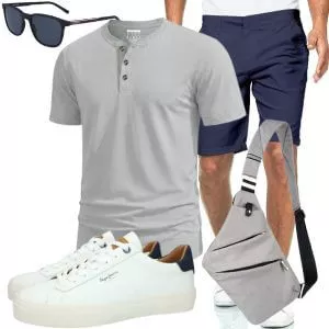 Sommer Outfits Herren Sommerlook mit natürlichem Luxus