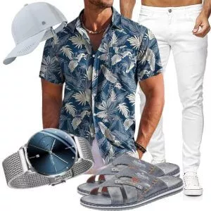 Sommer Outfits Sommermode Herren mit klaren Linien