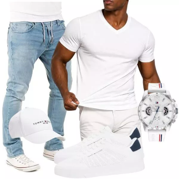 Sommer Outfits Lässiges Herren Outfit mit Jeans und Sneakern – Perfekter Casual Look