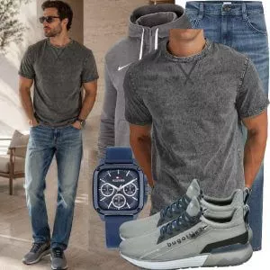 Herbst Outfits Herrenmode Herbst mit Grau Farben