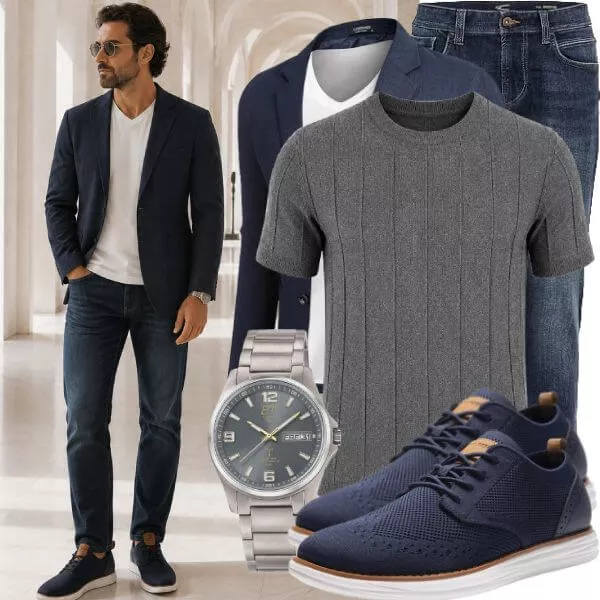 Herbst Outfits Herrenmode Herbst mit Blazer