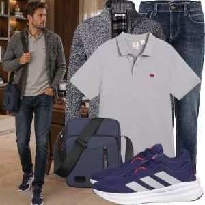 Herbst Outfits Herren Herbstlook mit Premium Poloshirt