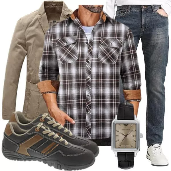 Herbst Outfits Casual Herbst Outfit Herren mit Jeans