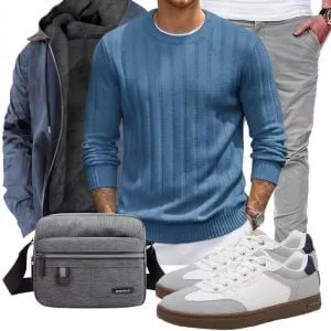 Herbst Outfits Herren Outfit Herbst mit Grau hose