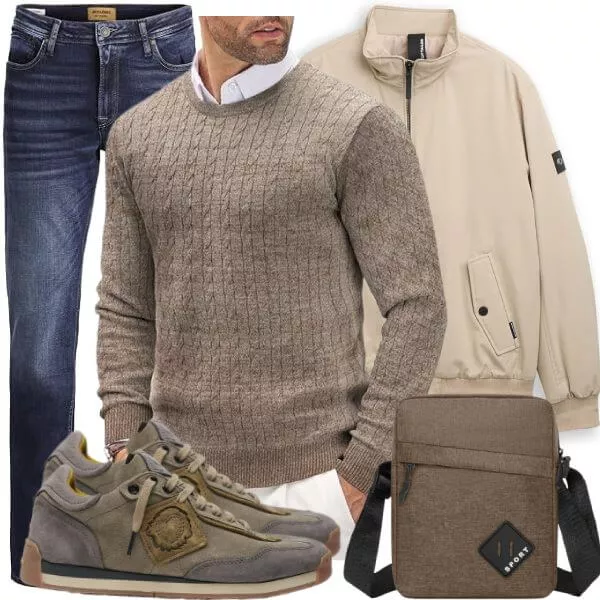 Herbst Outfits Herren Herbstlook mit pullover