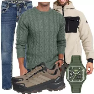 Casual Outfits Herren Herbstmode mit Pullover und Chino