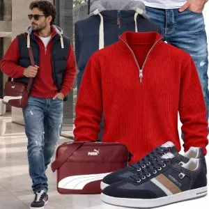 Herbst Outfits Herbst Outfit Damen mit Westen und Sneakern