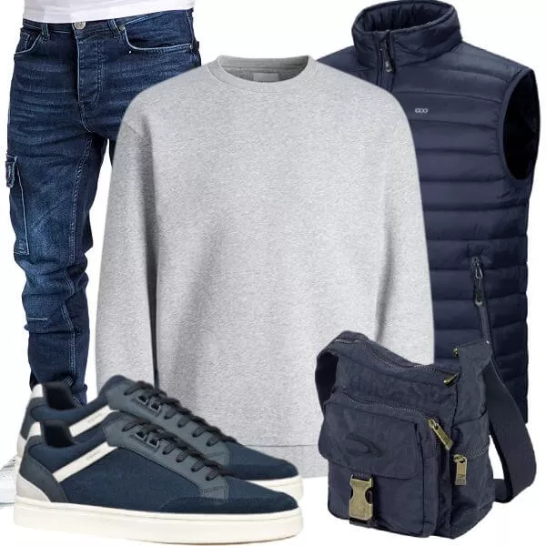 Casual Outfits Herbst Outfit Herren mit dunkelblauer Jeans