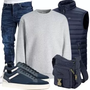 Casual Outfits Herbst Outfit Herren mit dunkelblauer Jeans