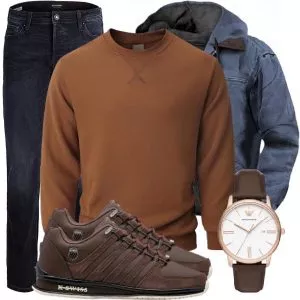 Herbst Outfits Herbst Outfit Herren in Braun und Navy
