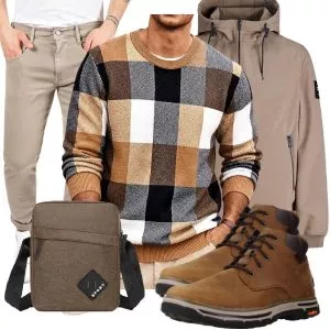 Casual Outfits Herbst Outfit Herren mit Hemd und Stoffhose