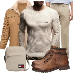 Herbst Outfits Herbst Outfit Damen mit brauner Jacke