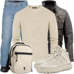 Casual Outfits Herbst Outfit Herren mit Wollpullover