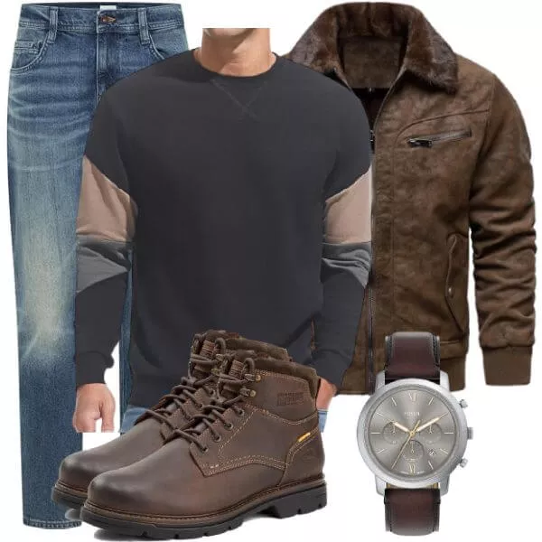 Casual Outfits Herbst Business Look Herren mit Stoffhose