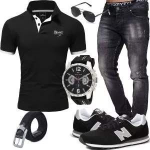 Sommer Outfits Schwarz Freizeit Outfit