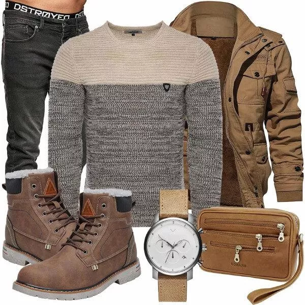 Casual Outfits Bequemes Winteroutfit