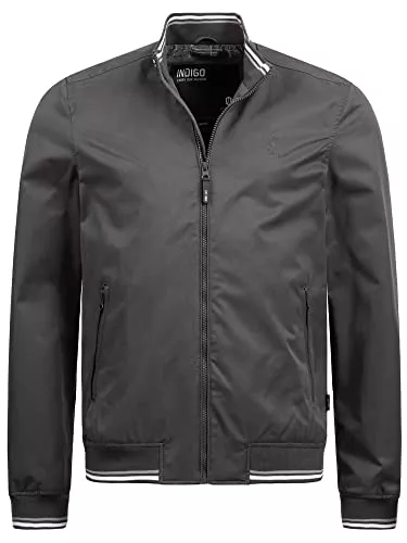 Indicode Jacken Indicode Herren Edi Jacke mit Stehkragen &amp; Reißverschluss | Übergangsjacke für Männer