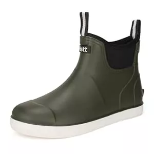 YUHITYGZGS Stiefel YUHITYGZGS Gummistiefel Herren Wasserdicht Halbhoch Gefüttert, Regenschuhe Rutschfest Garten Kurz, Segelstiefel Hoher Traktion Knöchel