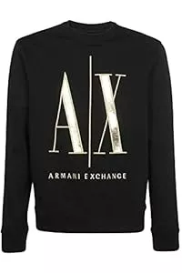 Armani Exchange Pullover & Strickmode Armani Exchange Herren Icon, Maxi-Logo Vorne, Rundhalsausschnitt. Sweatshirt