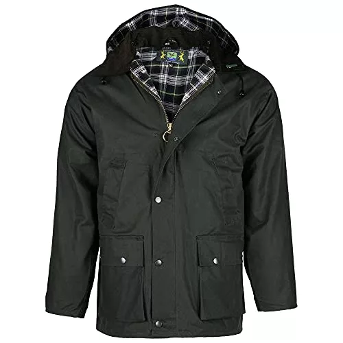 Romneys Jacken Romneys Original englische Wachsjacke Country - Robuste Wind- und wasserdichte Regenjacke inklusive Kapuze