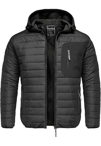 Amaci&Sons Jacken Amaci&Sons Steppjacke Hybrid Softshell Herren Outdoor Kapuzen Jacke 9111