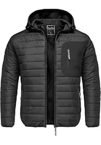 Amaci&Sons Jacken Amaci&Sons Steppjacke Hybrid Softshell Herren Outdoor Kapuzen Jacke 9111