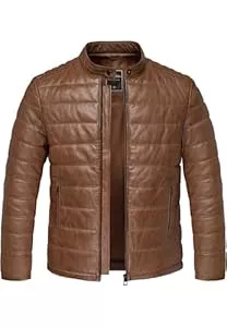 Amaci&Sons Jacken Amaci&Sons Echtleder Jacke Herren Bomber Puffer Lederjacke 9112